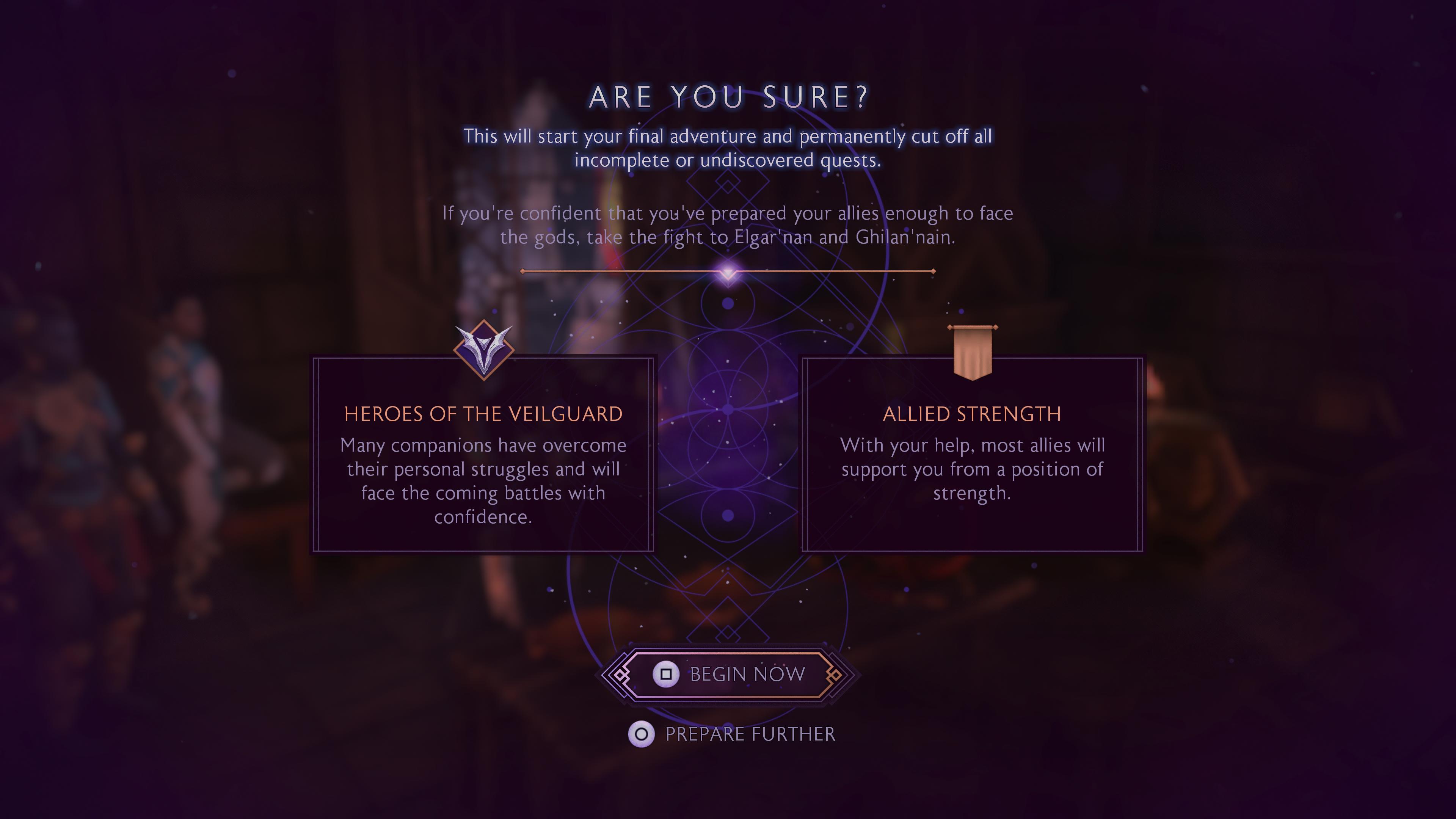 No turning back now