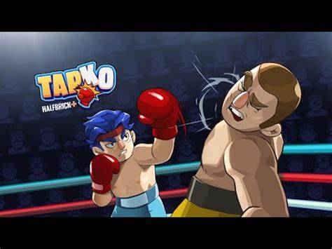 Boxer hitting another boxer