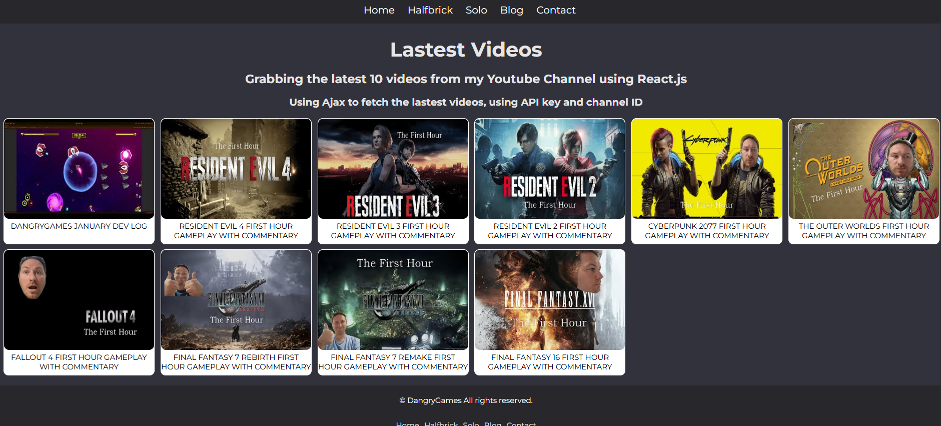 Youtube React